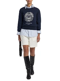 Logo Shrunken-Fit Cotton Sweatshirt