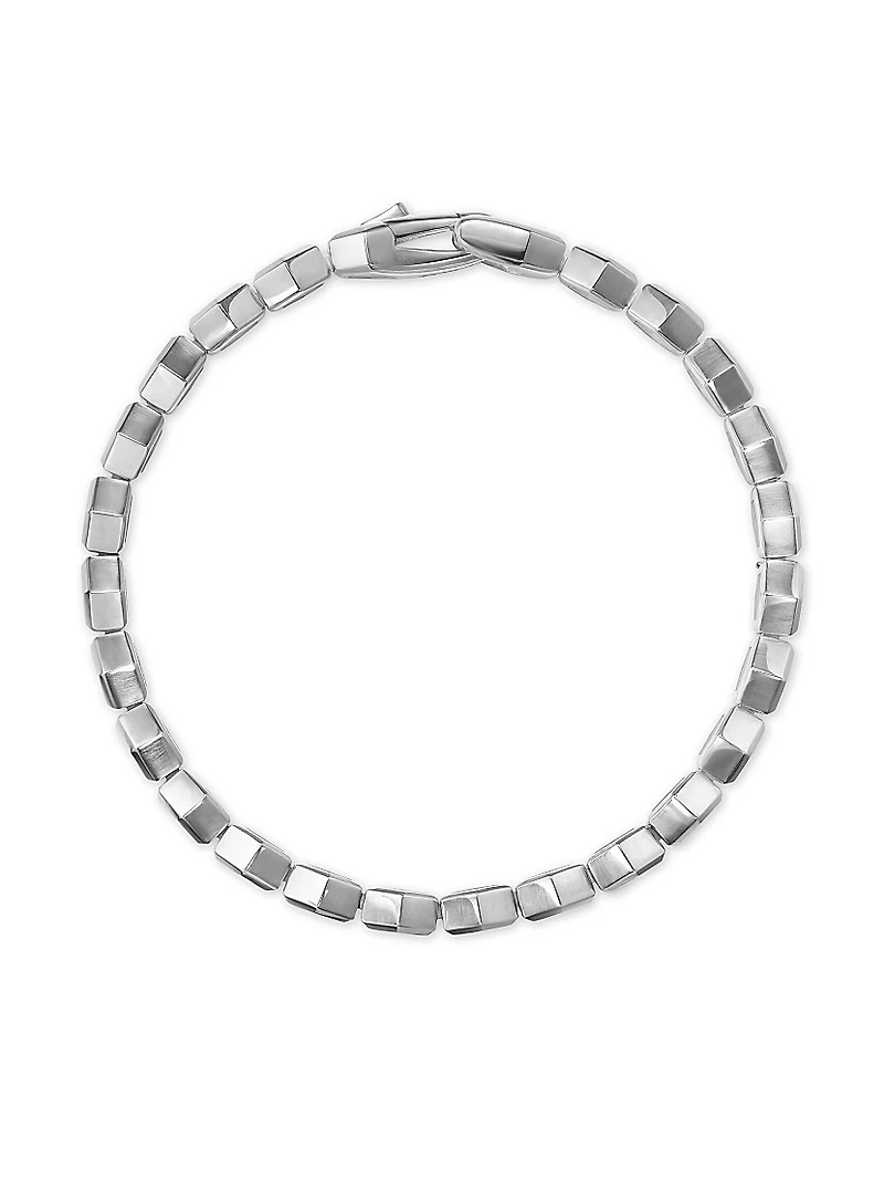Hex Pavé Tennis Bracelet Sterling Silver