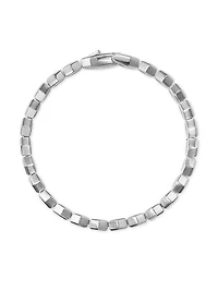 Hex Pavé Tennis Bracelet Sterling Silver