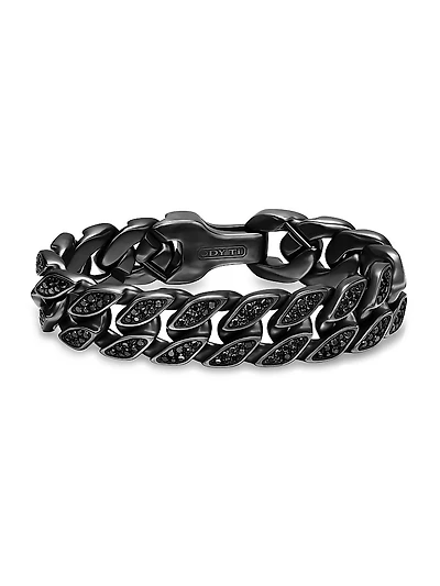 Curb Chain Bracelet Black Titanium