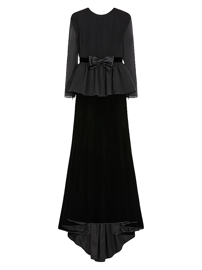 Long Dress Sable Velvet