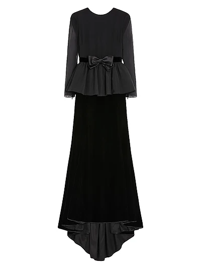 Long Dress Sable Velvet