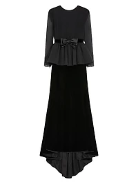 Long Dress Sable Velvet