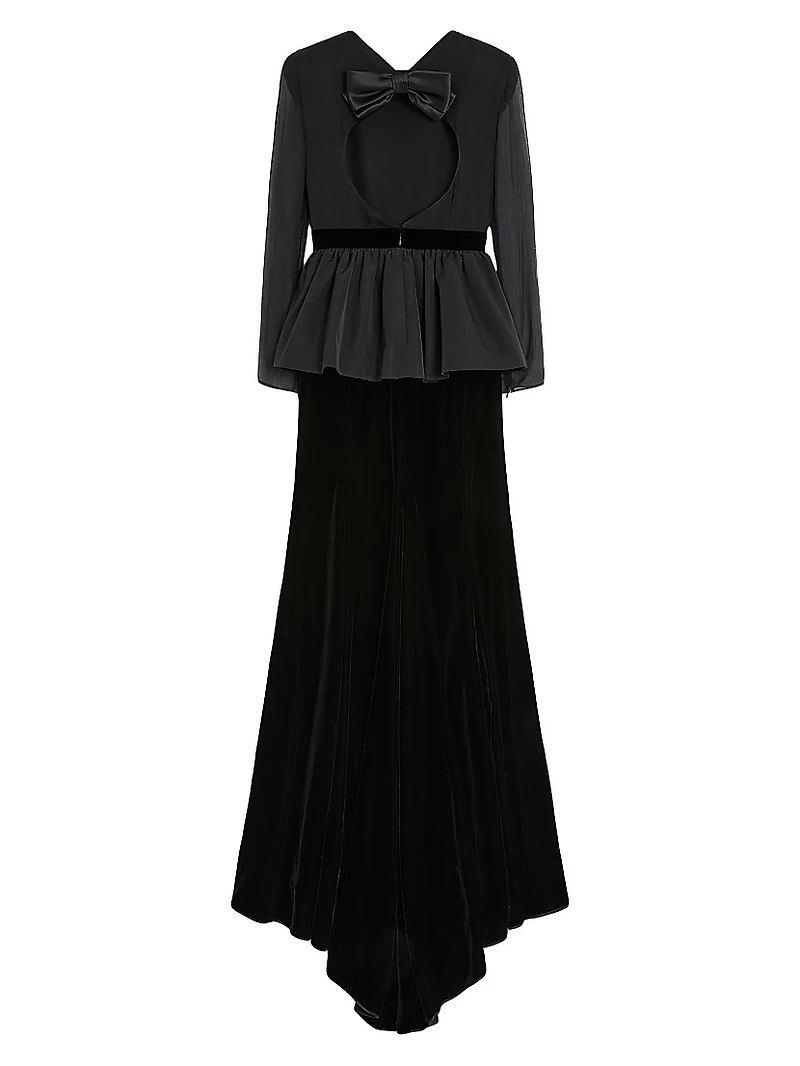 Long Dress Sable Velvet