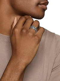 Hex Stack Ring Sterling Silver