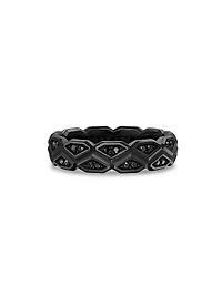 Hex Band Ring Black Titanium