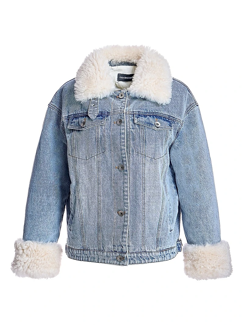 Fur Trimmed Denim Jacket