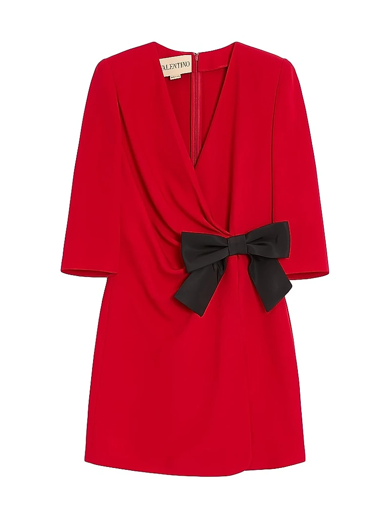 Cady Couture Short Dress with Faille Bow