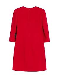 Cady Couture Short Dress with Faille Bow