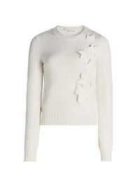 Laser-Cut Ivy Virgin-Wool Sweater