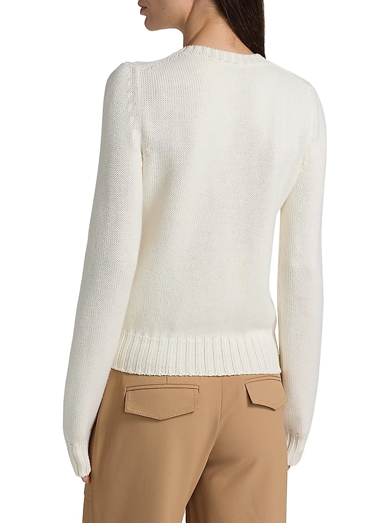 Laser-Cut Ivy Virgin-Wool Sweater