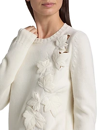 Laser-Cut Ivy Virgin-Wool Sweater