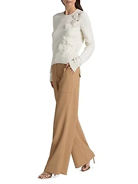 Laser-Cut Ivy Virgin-Wool Sweater