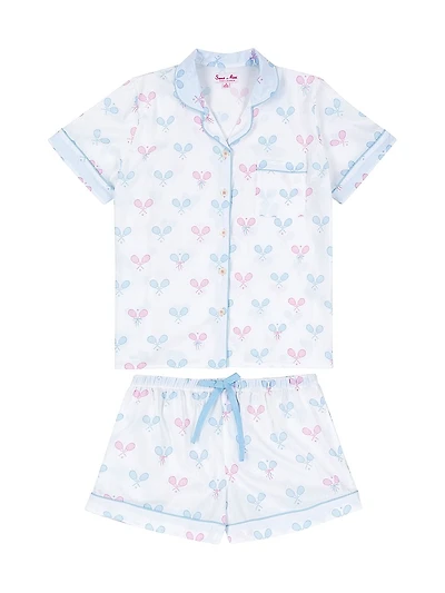 Women's Tennis Bows Short Pajama Set