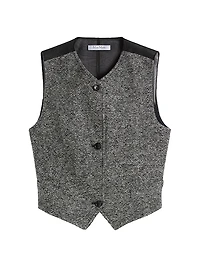 Wool and Silk Tweed Gilet