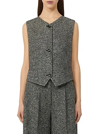 Wool and Silk Tweed Gilet