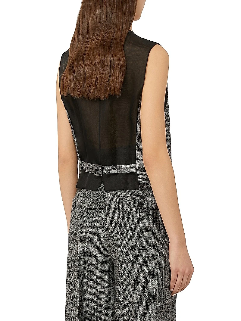 Wool and Silk Tweed Gilet