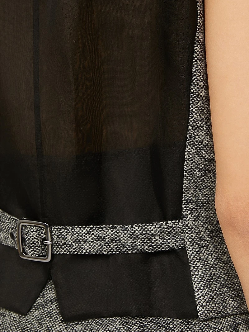 Wool and Silk Tweed Gilet