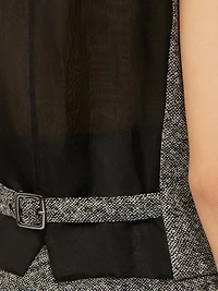 Wool and Silk Tweed Gilet