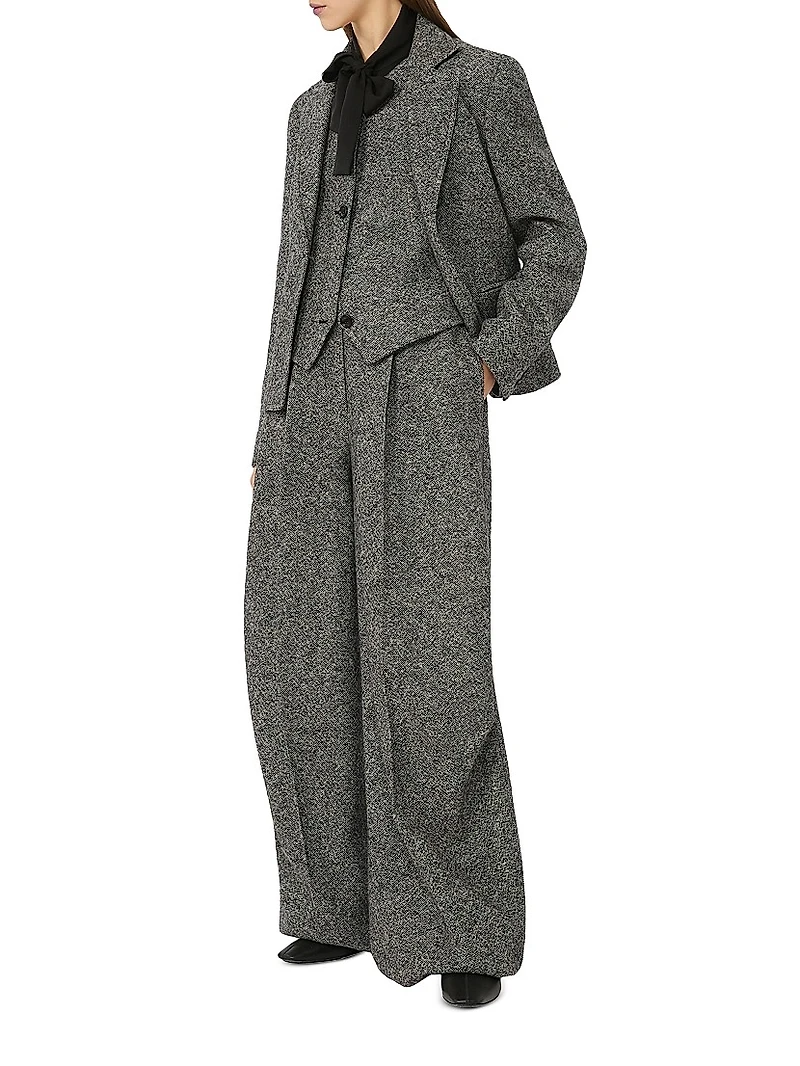 Wool and Silk Tweed Gilet