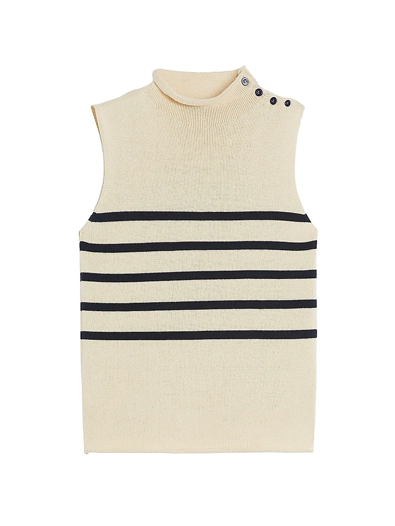Cotton Yarn Gilet Sweater