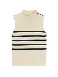 Cotton Yarn Gilet Sweater