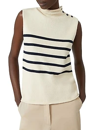 Cotton Yarn Gilet Sweater