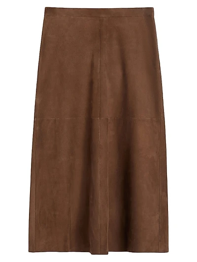 Flared Suede Skirt