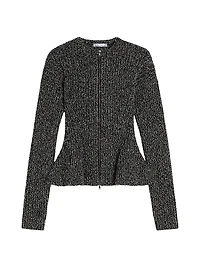 Mouliné Wool Yarn Cardigan