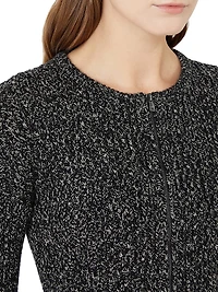 Mouliné Wool Yarn Cardigan