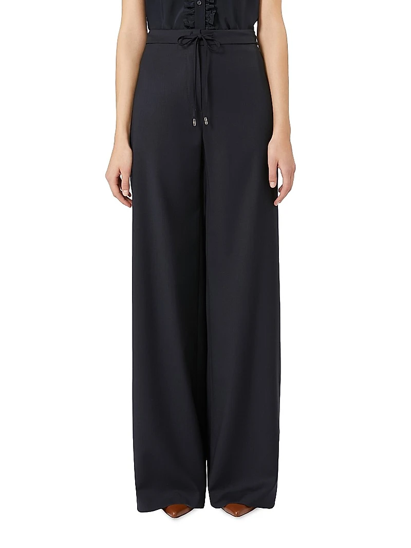 Wool Drawstring Trousers