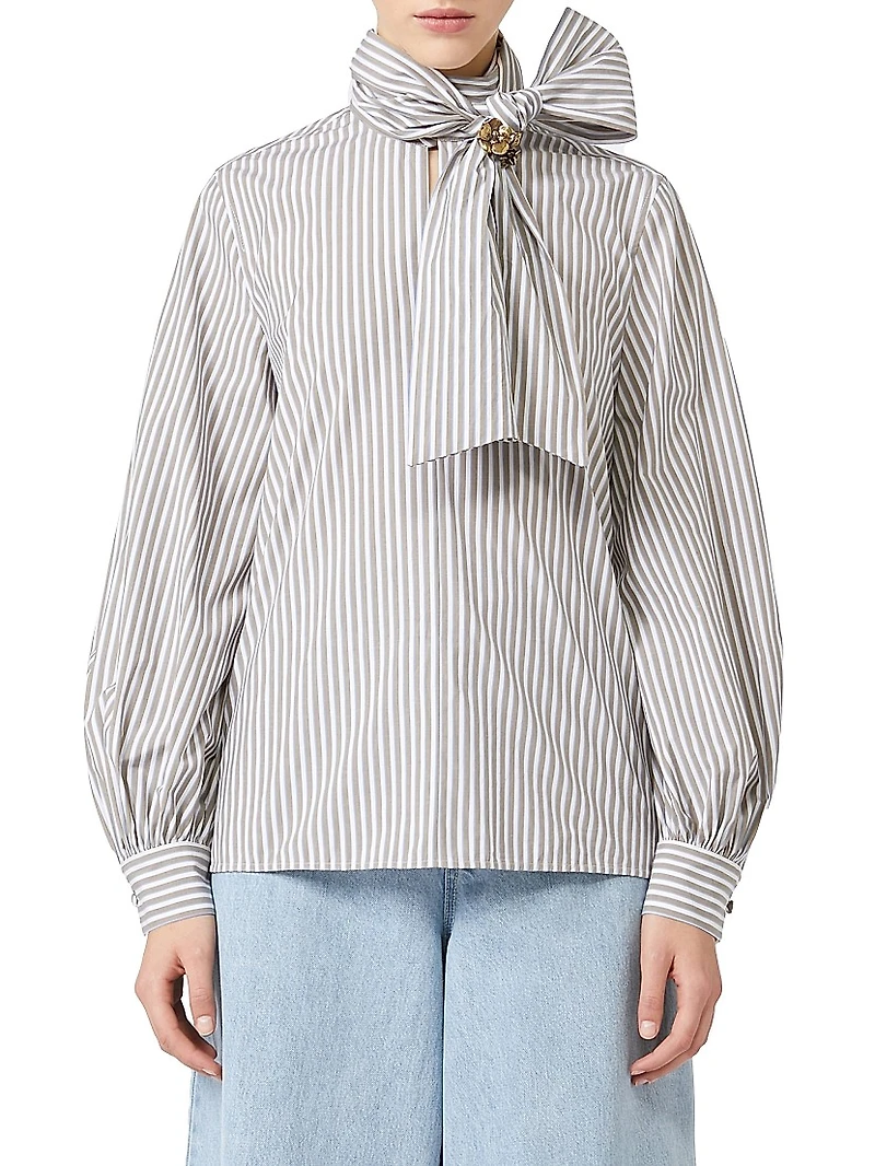 Striped Cotton Blouse