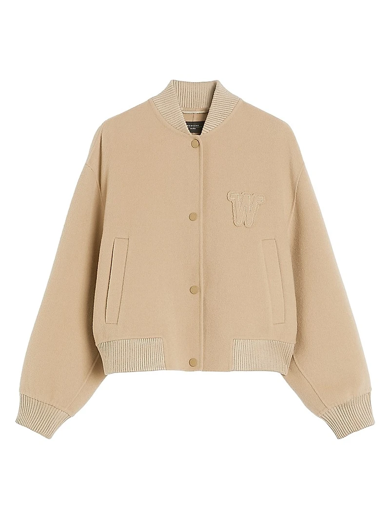 Wool Blend Bomber Jacket