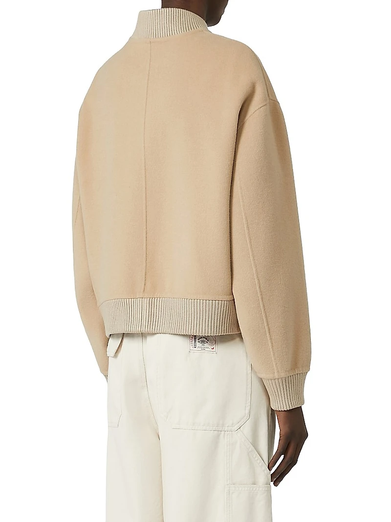 Wool Blend Bomber Jacket