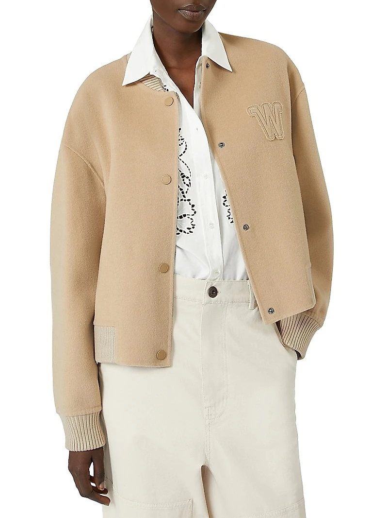 Wool Blend Bomber Jacket