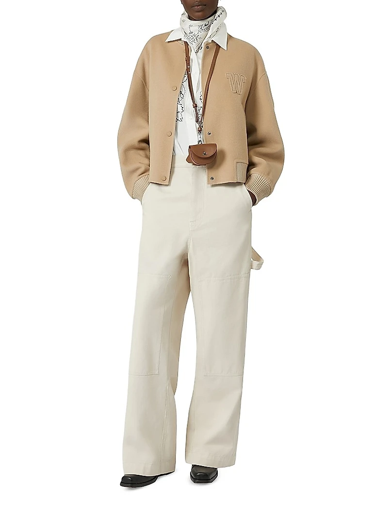 Wool Blend Bomber Jacket