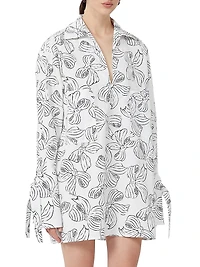 Printed Cotton Shirt Dress