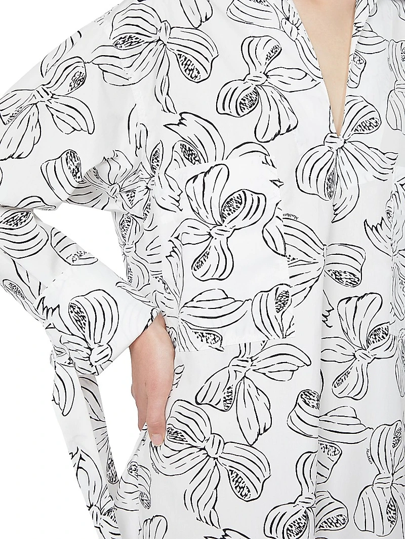 Printed Cotton Shirt Dress