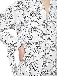 Printed Cotton Shirt Dress