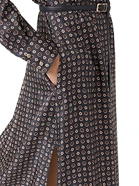 Printed Silk Shirt Dress