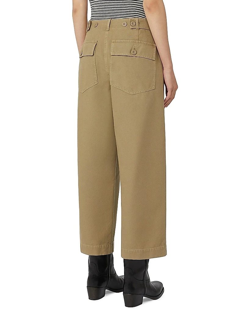 Canvas Barrel Leg Jeans