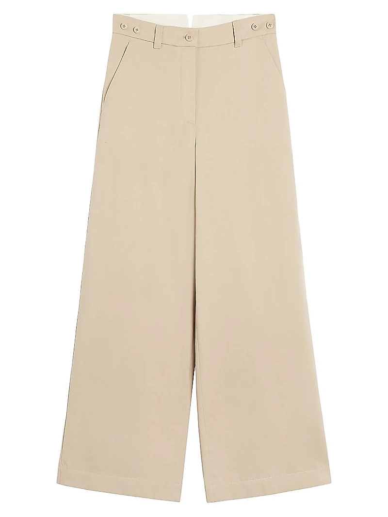 Cotton Gabardine Trousers