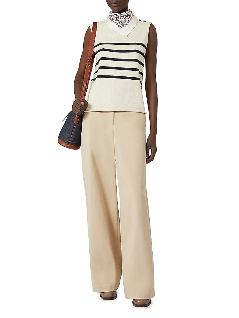 Cotton Gabardine Trousers