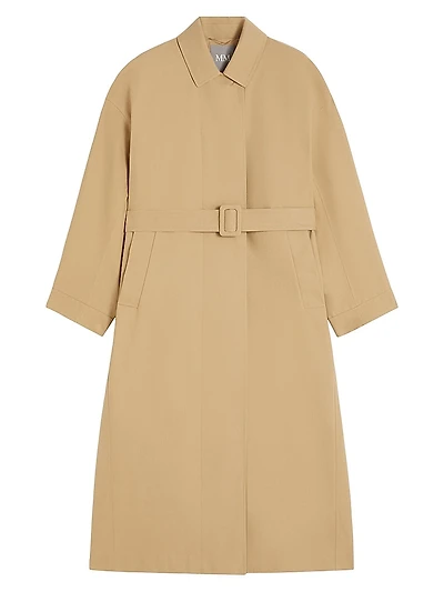 Water Repellent Gabardine Trench Coat