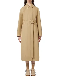 Water Repellent Gabardine Trench Coat