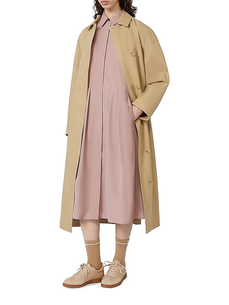 Water Repellent Gabardine Trench Coat