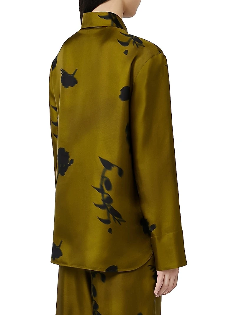 Printed Silk Twill Shirt