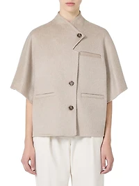 Long Cropped Cape Cashmere Drap