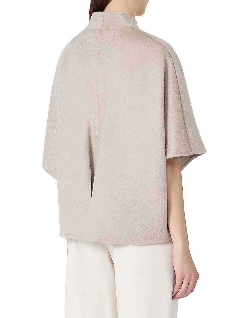 Long Cropped Cape Cashmere Drap