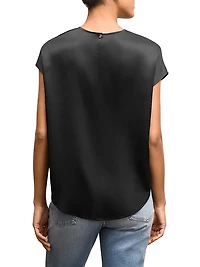 Didion Drape Top Washable Silk Charmeuse